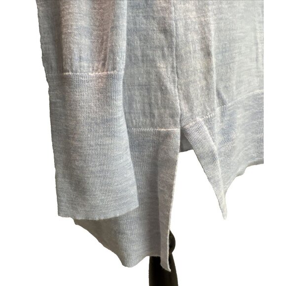 Ellen Tracy sweater extra fine merino wool light blue crew neck long sleeve gorg - Picture 8 of 10